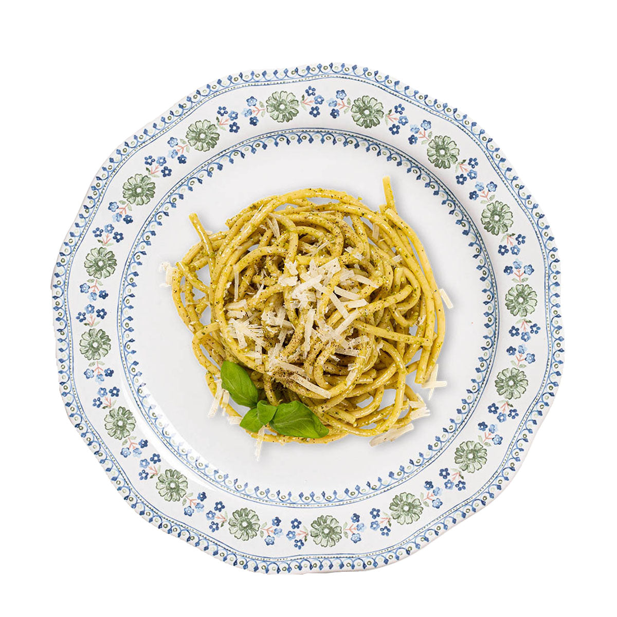 Villa Seville Dinner Plate, Chambray, styled table setting