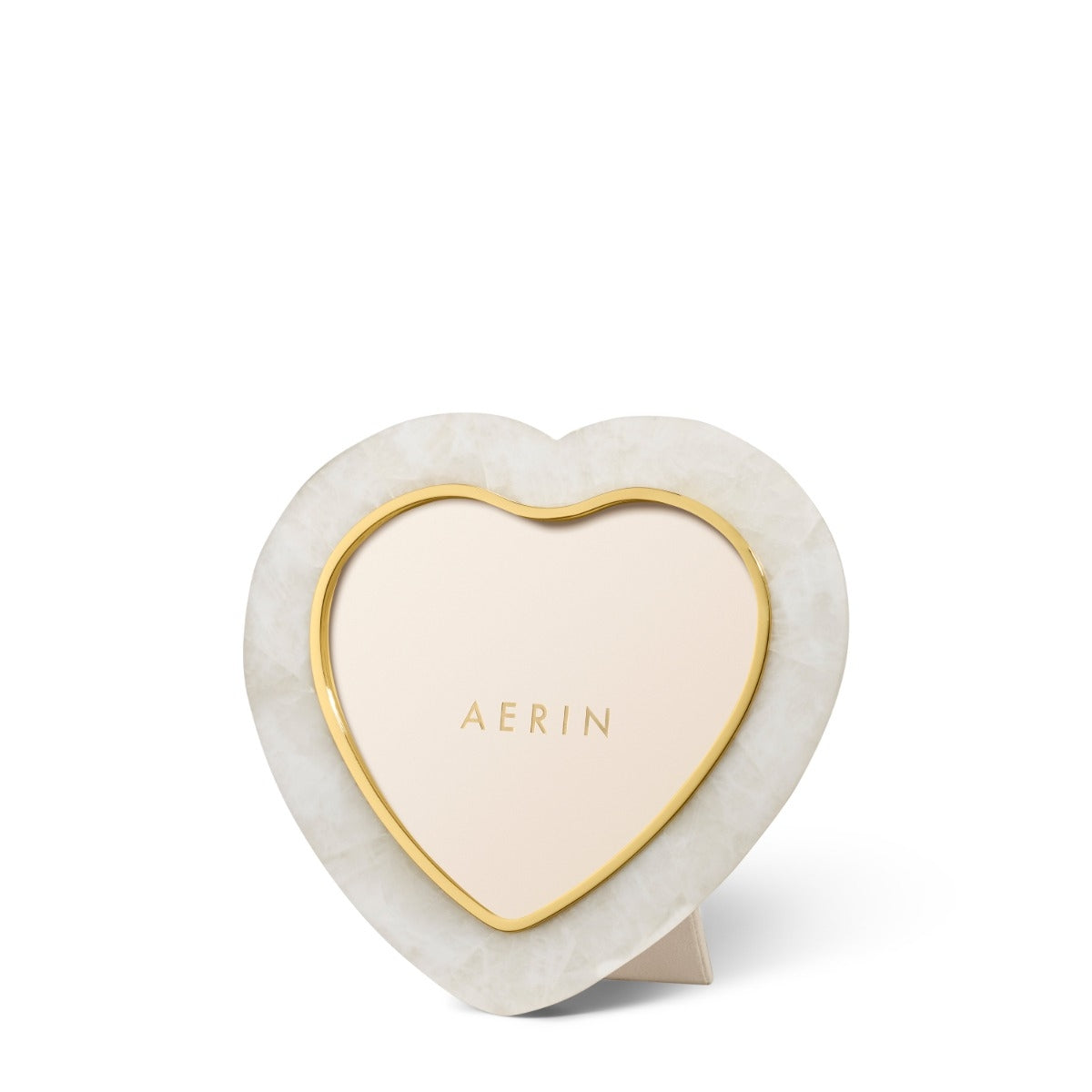 AERIN Cassiel Mosaic Heart Frame, White Quartz