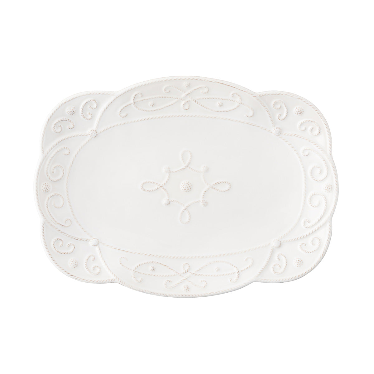 Jardins Du Monde Whitewash Platter, studio product shot