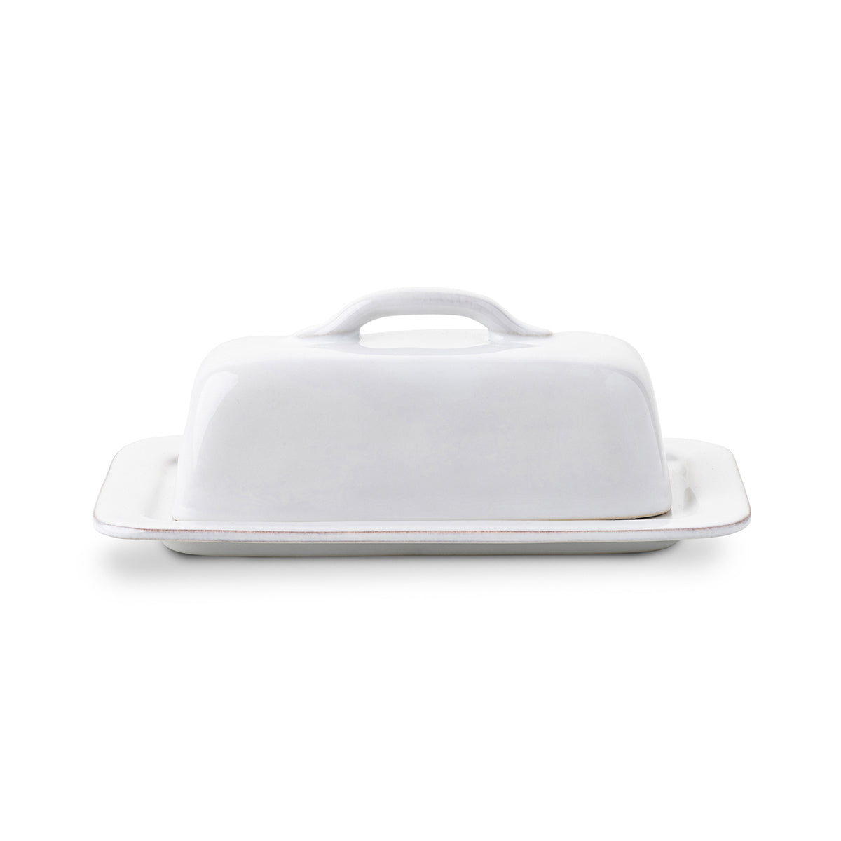 Puro Whitewash Butter Dish, studio product shot