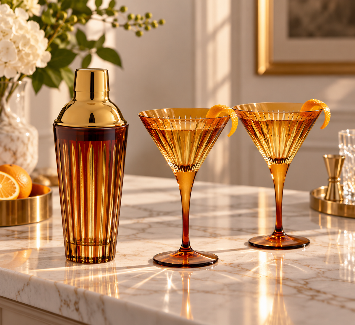 L'Objet Prism Cocktail Set, Amber