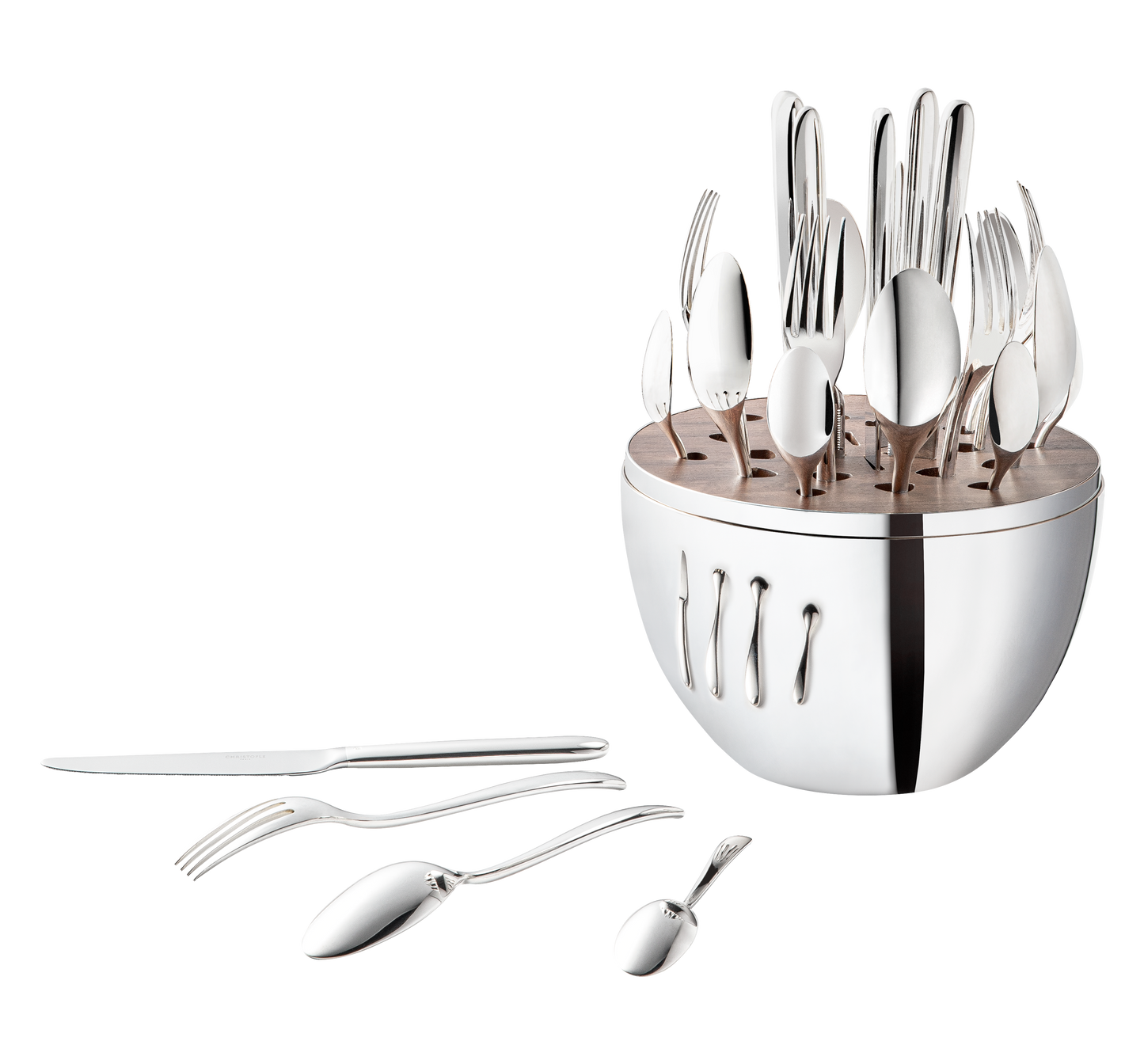 Mood Silver-Plated 24-Piece Flatware Set