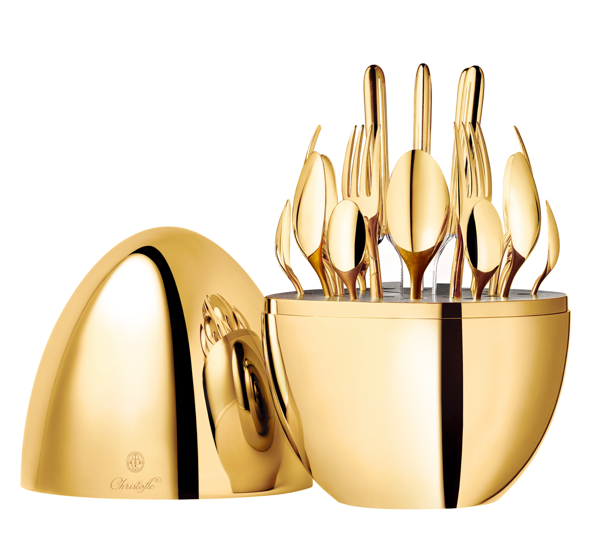 Christofle Mood Gold 24-Carat 24-Piece Gold Flatware Set