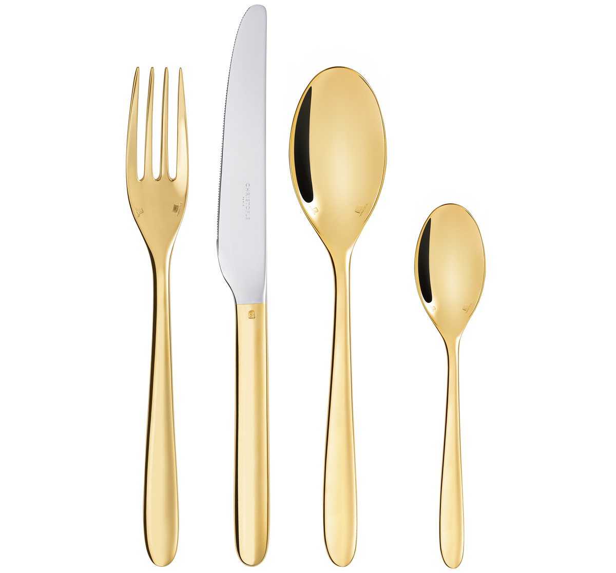 Christofle Mood Gold 24-Carat 24-Piece Gold Flatware Set