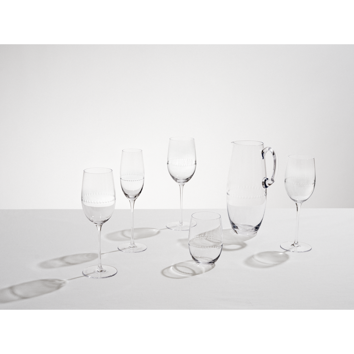 Christofle Perles crystal water goblets