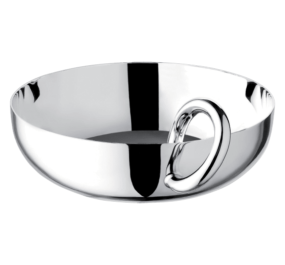 Christofle Vertigo Silver-Plated Bangle Bowl, Medium 5.5 inch