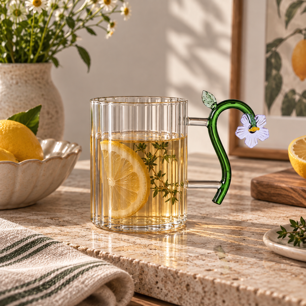 Ichendorf Botanica Optic Mug, Lilac Flower