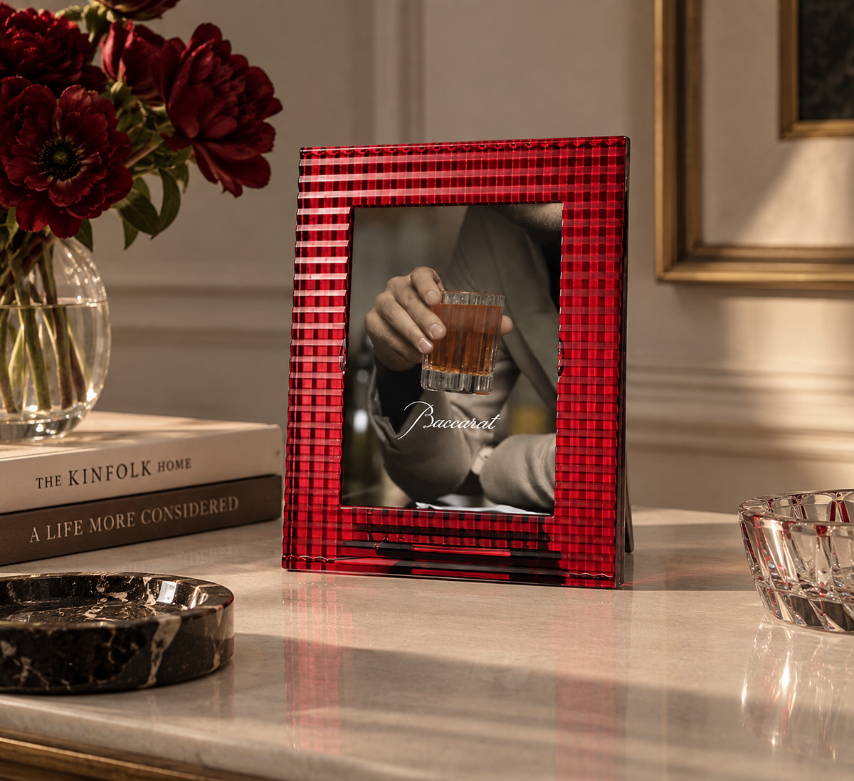 Baccarat Eye Photo Frame Red, 5 x 7