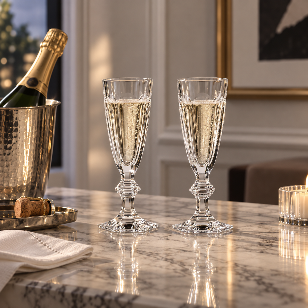 Baccarat Harcourt Flute Set of 2
