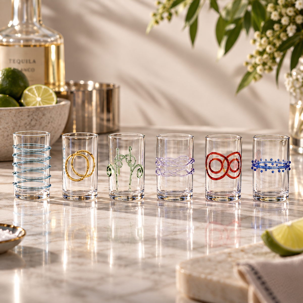 Ichendorf Decò Arlecchino Shot Glasses, Set of 6