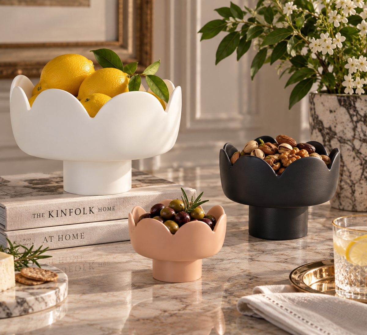 Tina Frey Fleur Footed Bowl