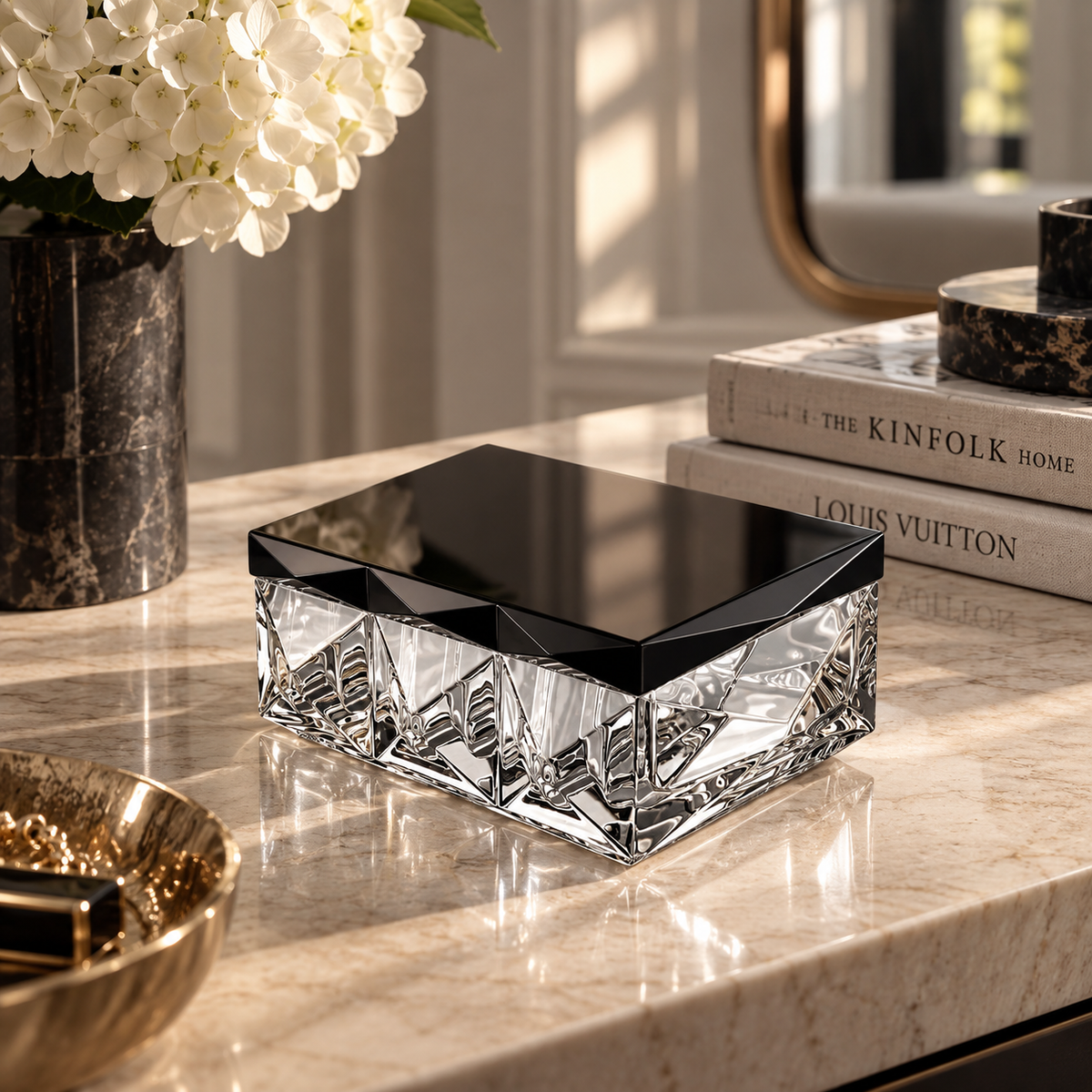 Baccarat Louxor Small Box, Black