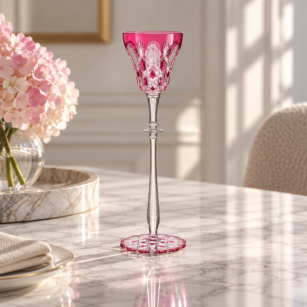 Baccarat Tsar Water Glass Pink