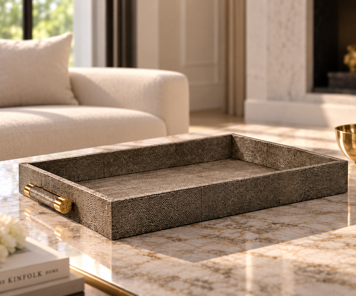 Aerin Classic Shagreen Serving Tray
