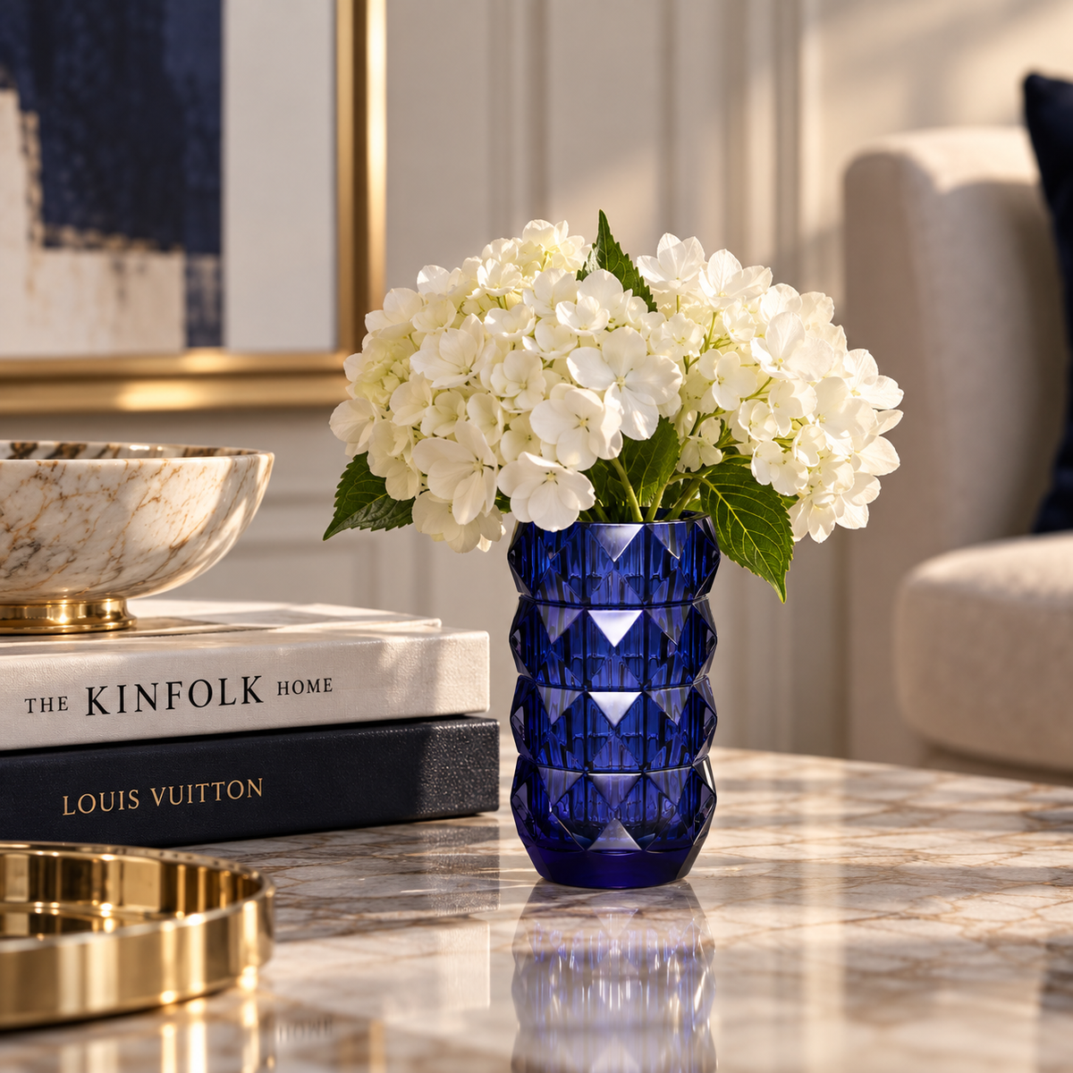 Baccarat Louxor Small Vase, Midnight