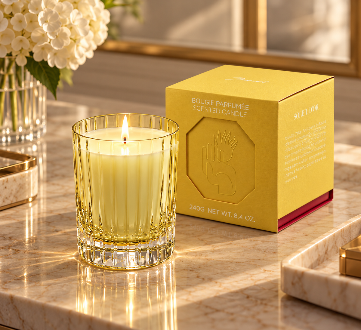 Baccarat Four Elements Candle, Golden Sun