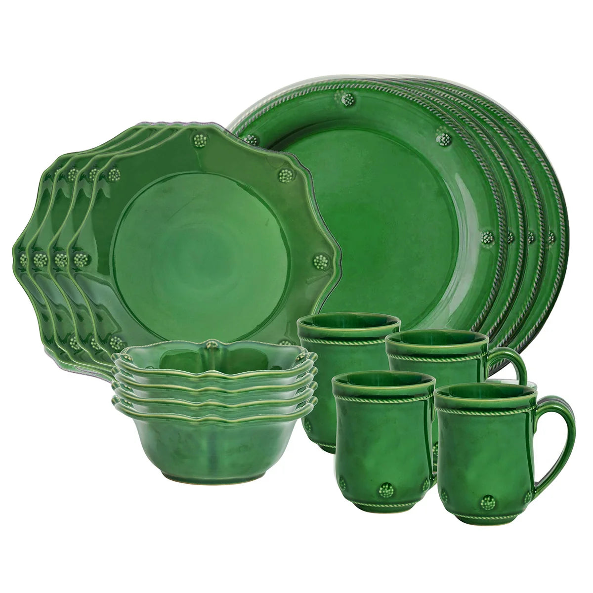 Juliska Berry & Thread 16-Piece Place Setting Basil