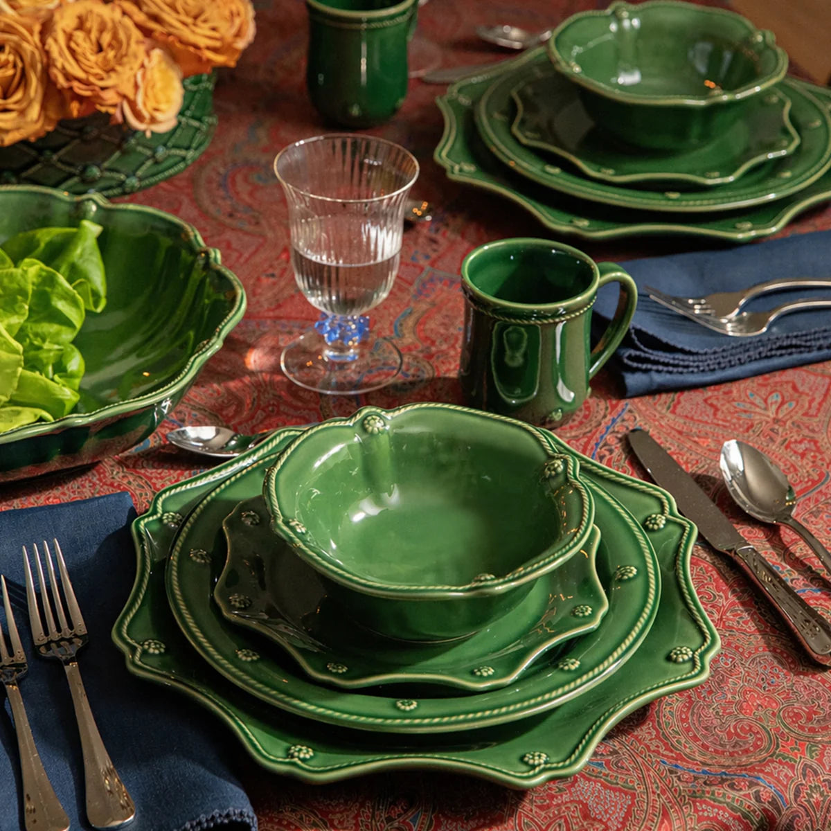 Juliska Berry & Thread 16-Piece Place Setting Basil