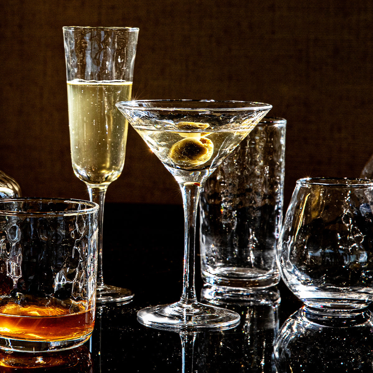 Puro Martini Set of 4, styled table setting
