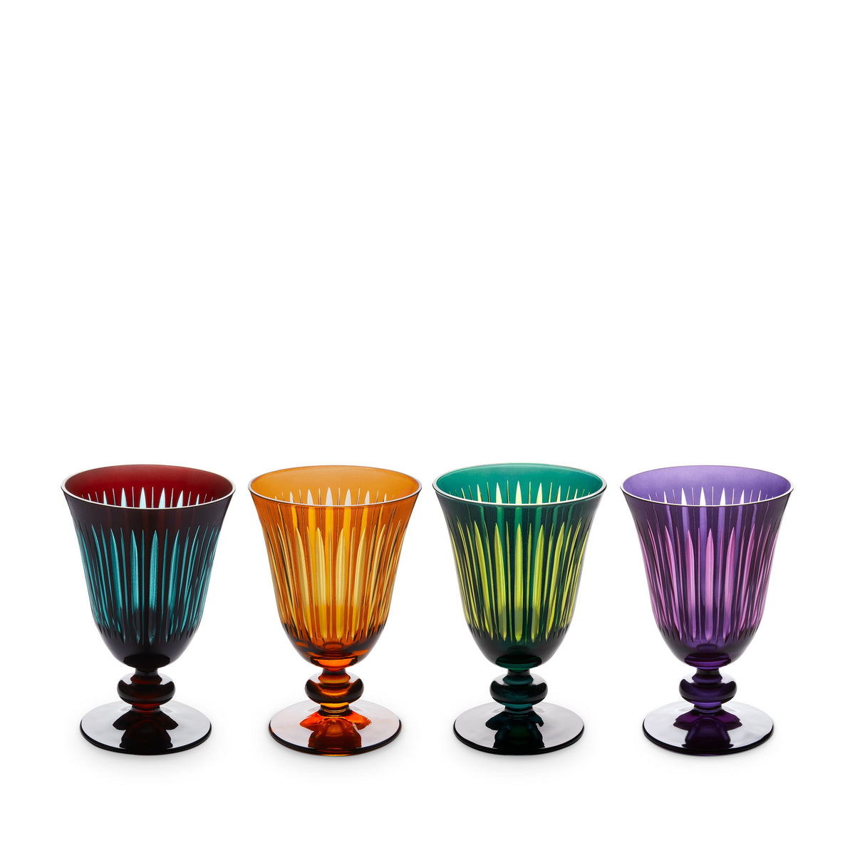 L'Objet Prism Wine Glasses, Set of 4, Assorted