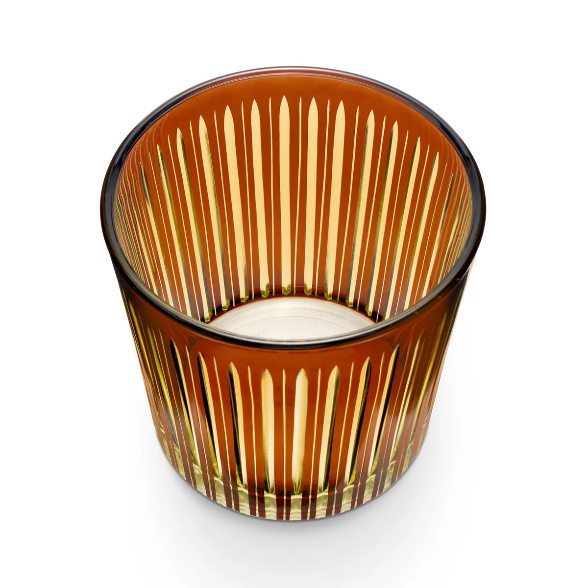 L'Objet Prism Ice Bucket + Tongs Amber