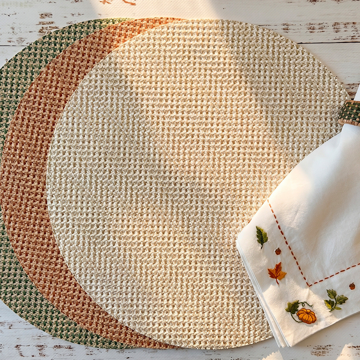 Bodrum Rattan Placemat Set of 4 Beige