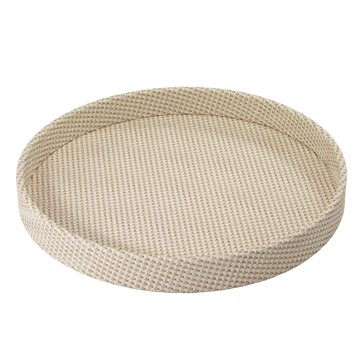 Bodrum Rattan 16" Round Tray Beige