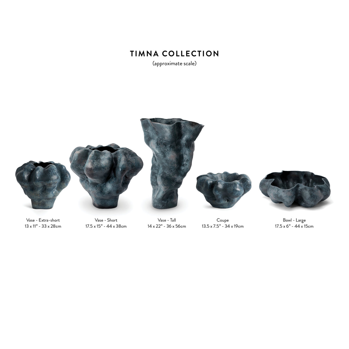 Timna Vase Aged Iron collection scale reference