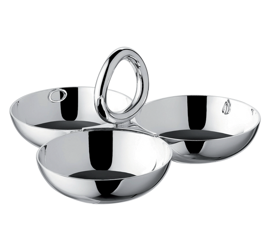 Christofle Vertigo 3-Bowl Serving Dish