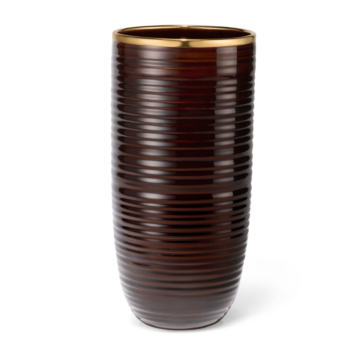 Aerin Calinda Tall Vase Chocolate