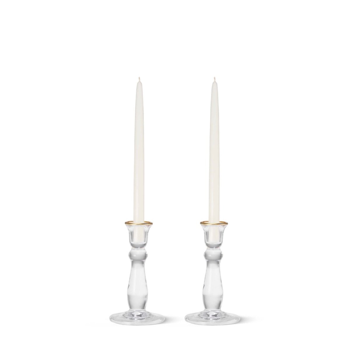Aerin Sancia Taper Candleholders gold rim
