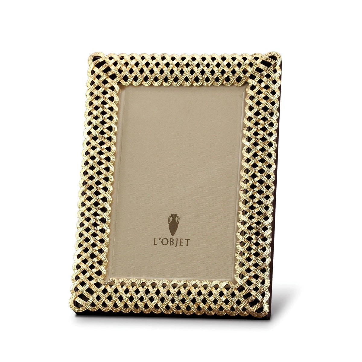 L'Objet Braid Frame, Gold, 5 x 7