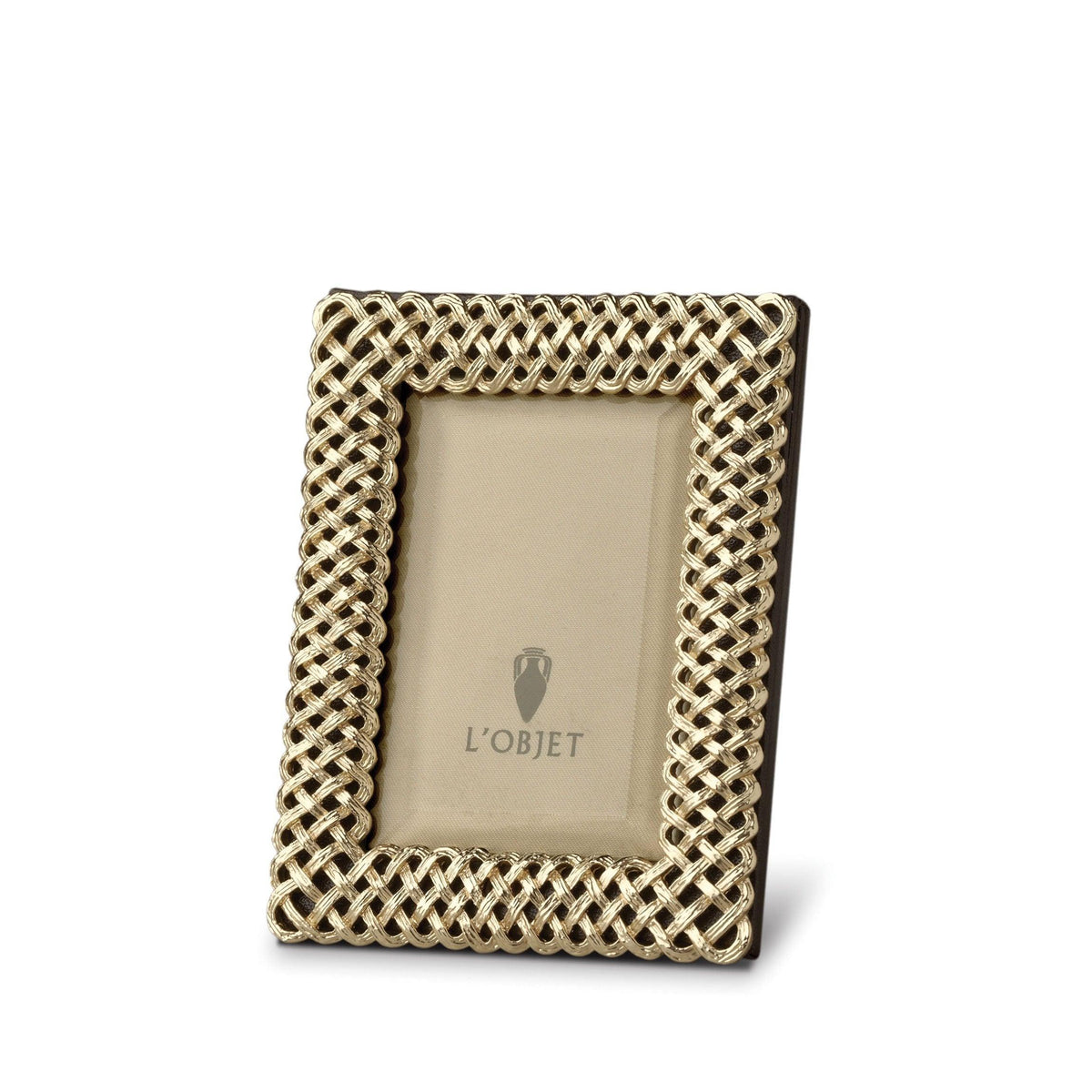 L'Objet Braid Frame, Gold, 4 x 6