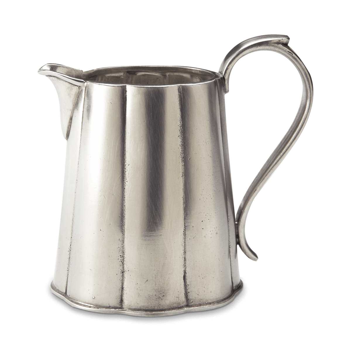 MATCH Britannia fluted pewter milk pitcher