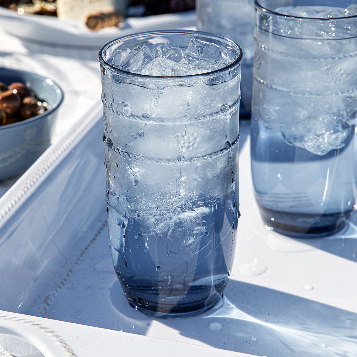 Isabella Acrylic Blue Large Beverage, studio shot