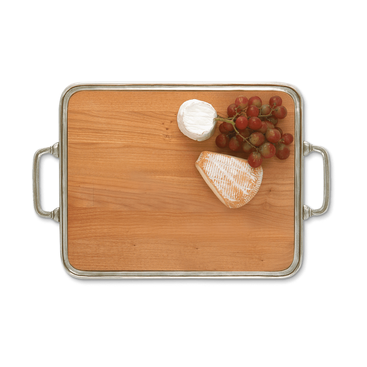 MATCH pewter cheese tray with wood insert, Medium