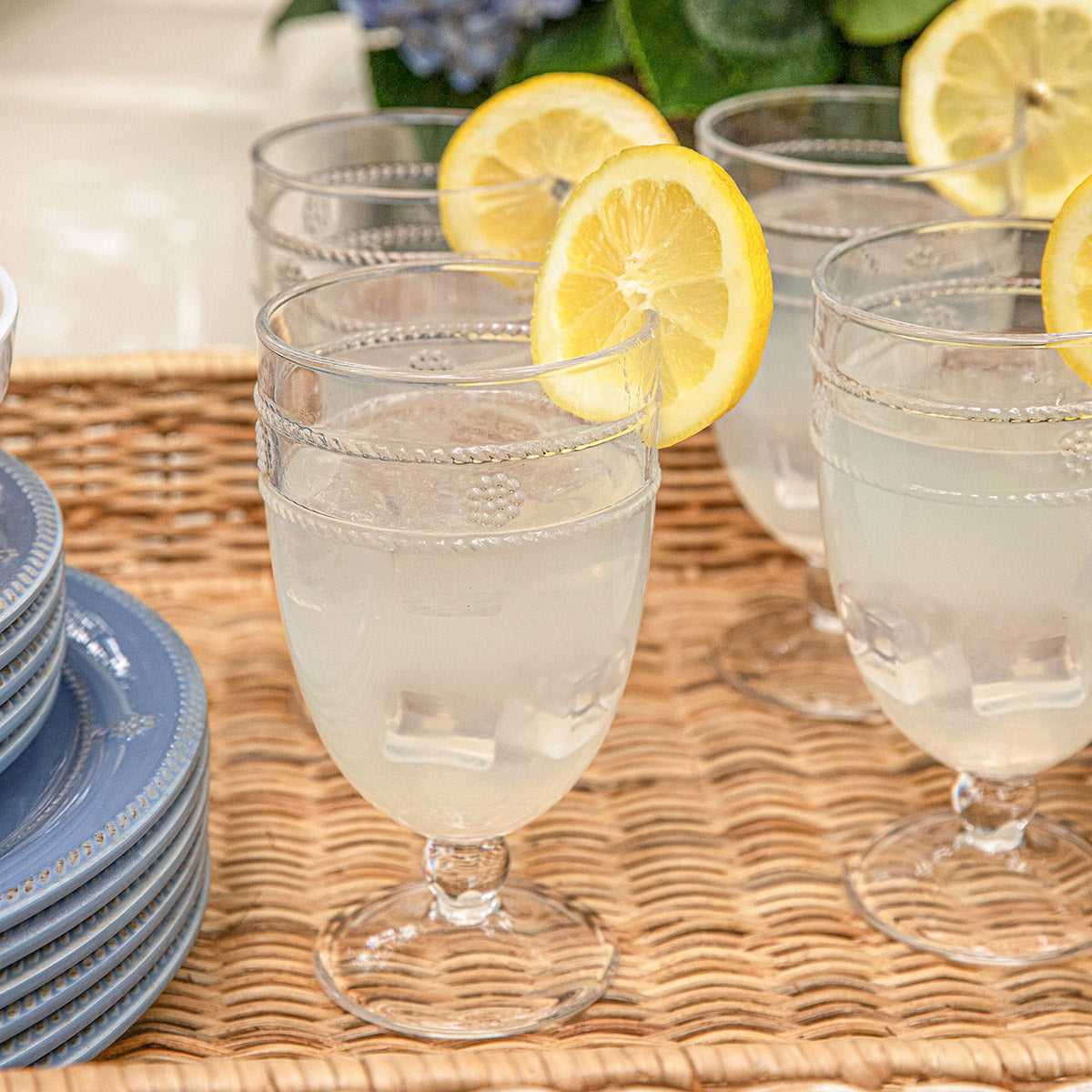 Isabella Acrylic Goblet, lifestyle styled scene
