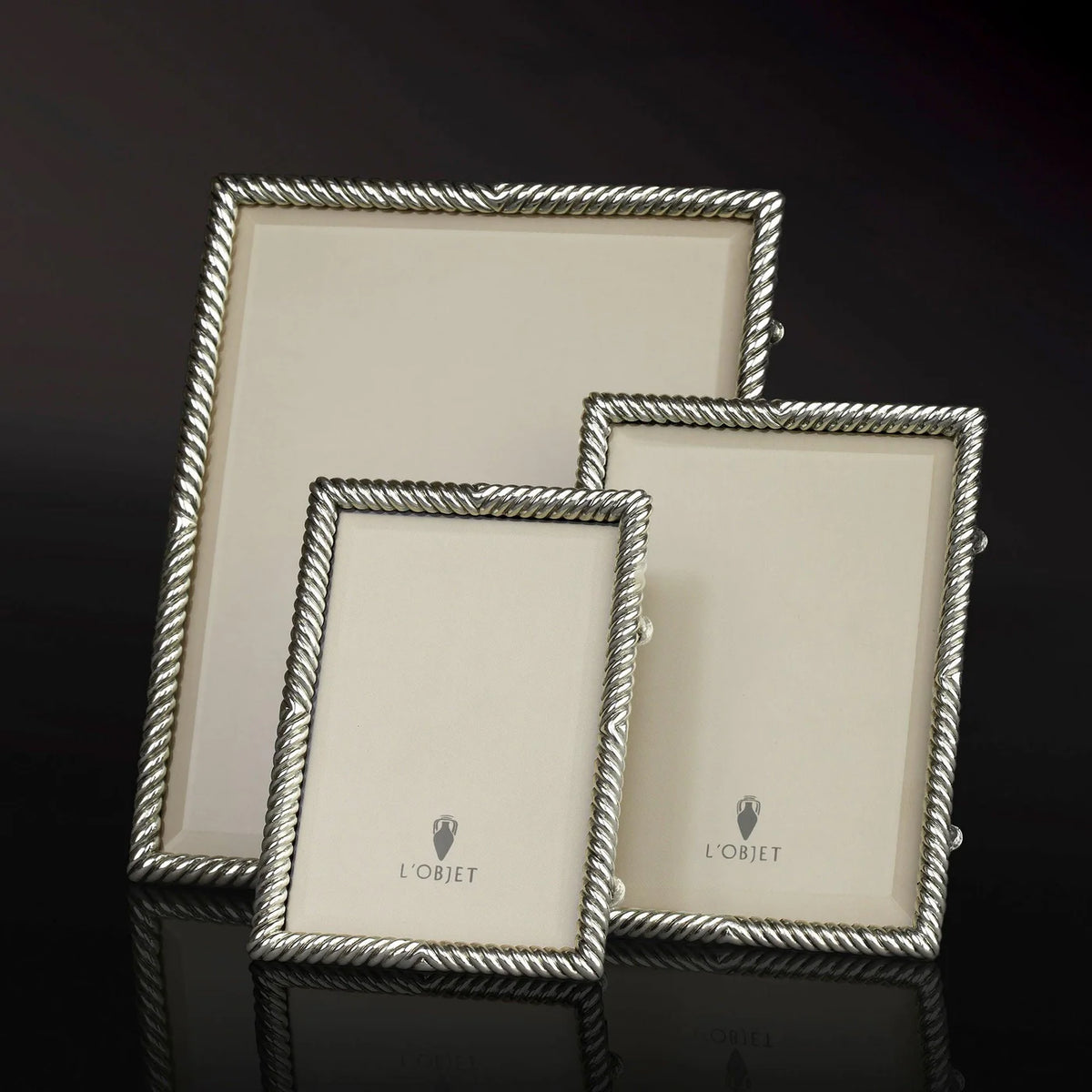 L'Objet Deco Twist Frame Platinum