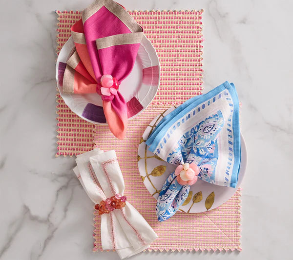 Kim Seybert Duet Reversible Placemat in Blush & Pink, Set of 4