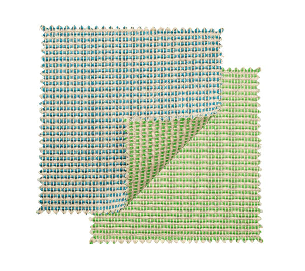 Kim Seybert Duet Reversible Placemats Blue & Green Set of 4