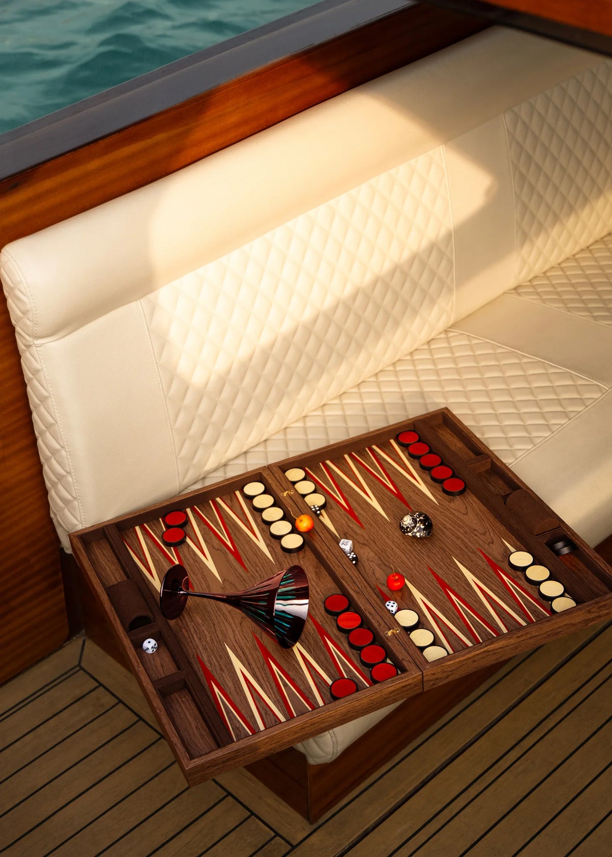 L'Objet Fortuny Backgammon Laotze/Oxblood Spice