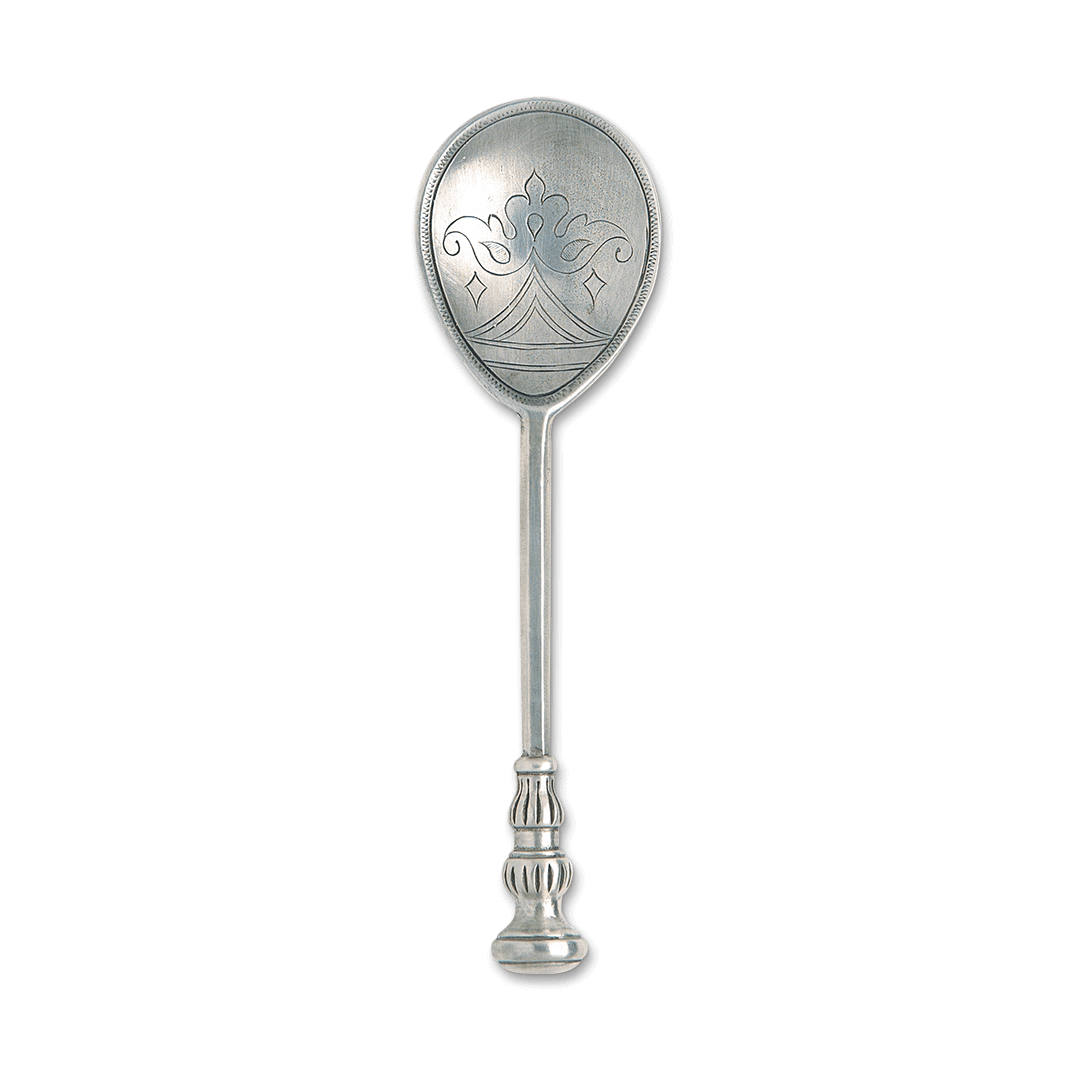 MATCH Cavalier engraved pewter spoon