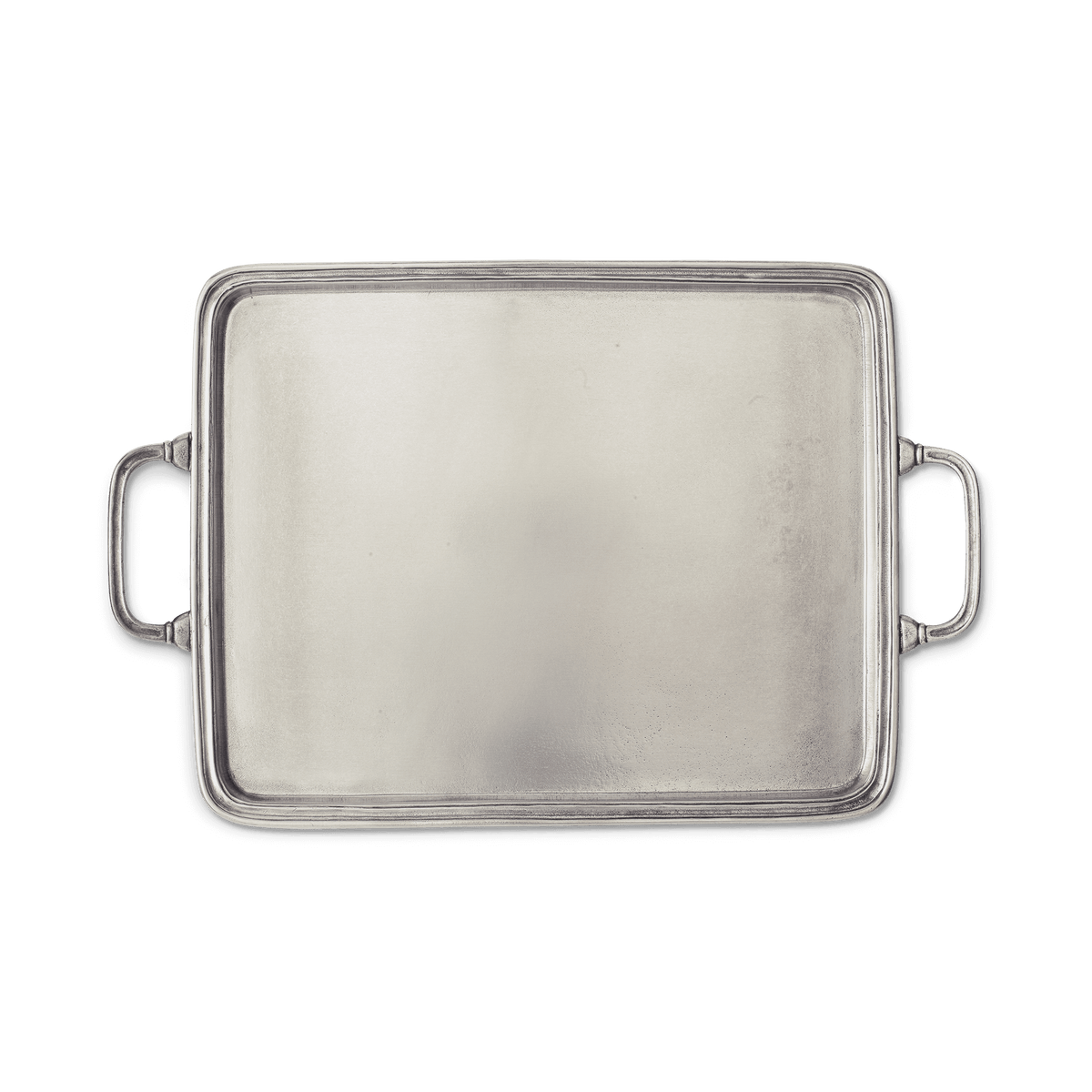 MATCH pewter rectangle tray with handles, Medium