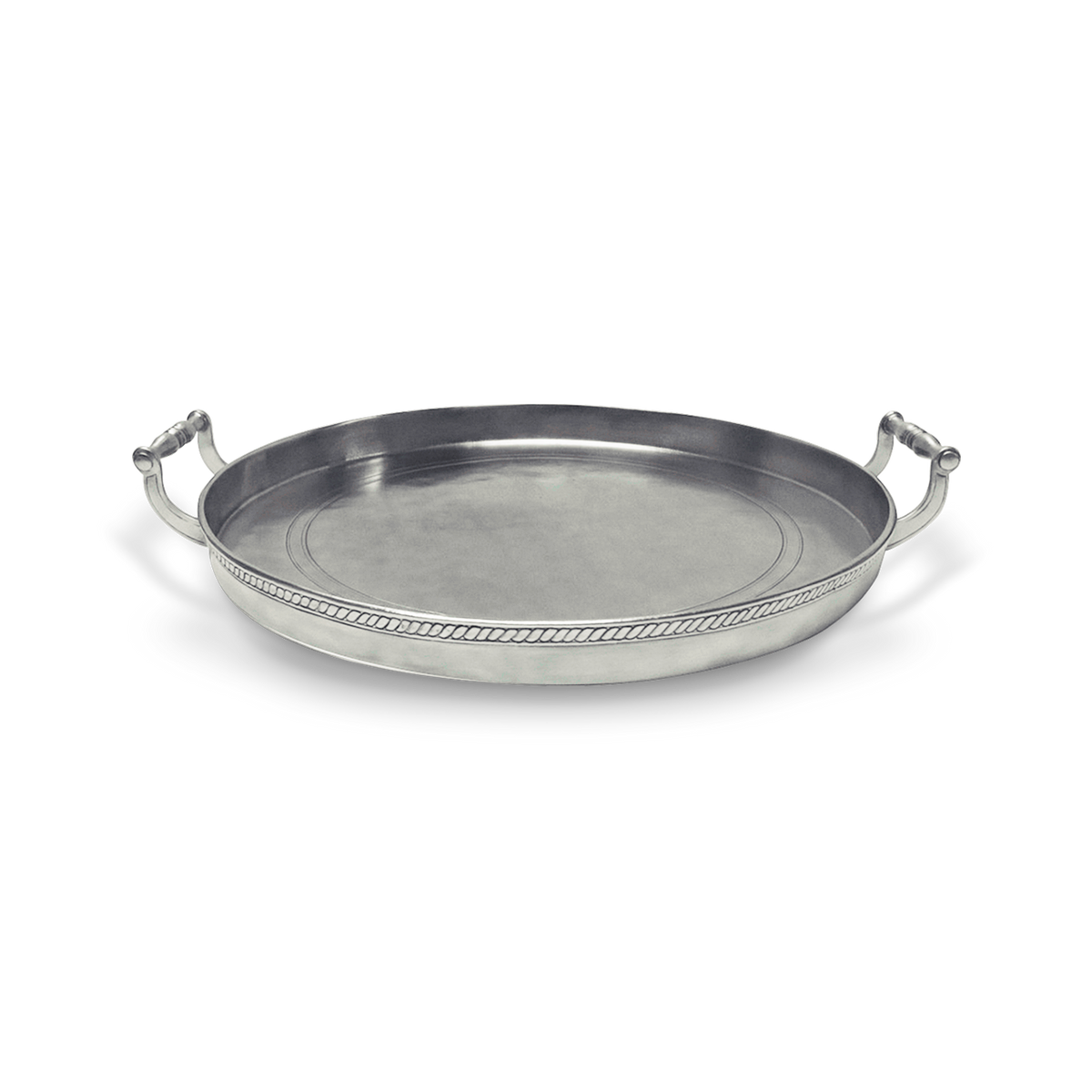 MATCH Round Gallery pewter tray