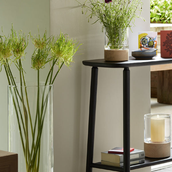 LSA INTERNATIONAL Lotta Vase / Lantern & Ash Base Set of 2 LSA INTERNATIONAL Lotta Vase / Lantern & Ash Base Set of 2