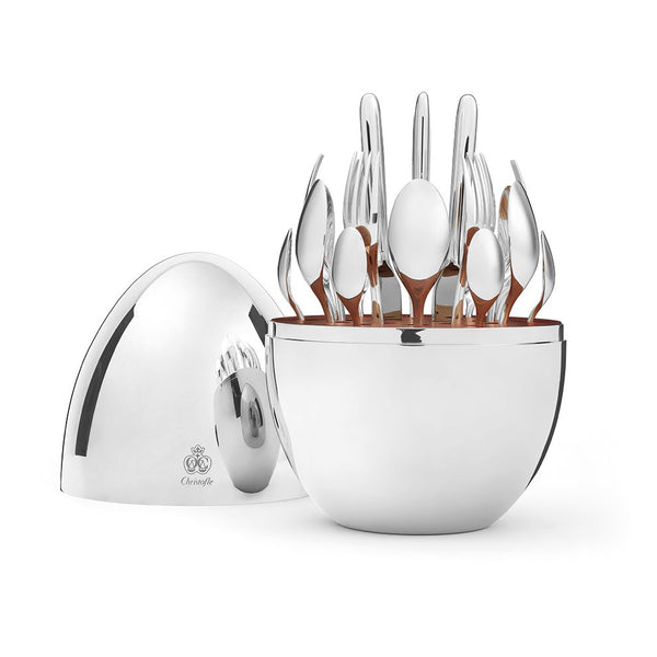 CHRISTOFLE 24-Piece Silver Plated Flatware Set with Silver Storage Capsule CHRISTOFLE 24-Piece Silver Plated Flatware Set with Silver Storage Capsule