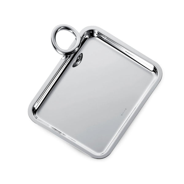 CHRISTOFLE Silver Plated Single-Handle Tray CHRISTOFLE Silver Plated Single-Handle Tray