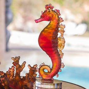 DAUM Seahorse Mer de Corail