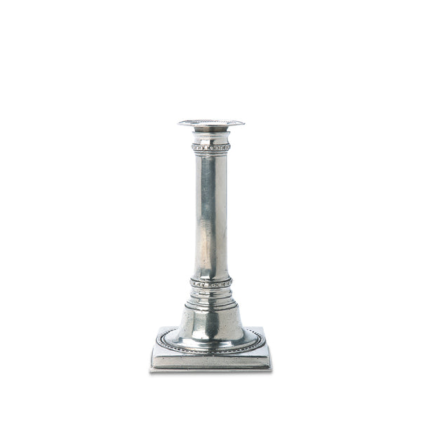 MATCH PEWTER Square Based Candlestick MATCH PEWTER Square Based Candlestick