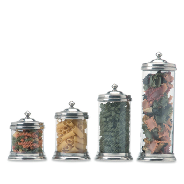 MATCH PEWTER Glass Canister MATCH PEWTER Glass Canister